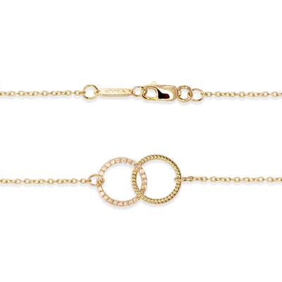 DIAMOND DOUBLE CIRCLE BRACELET