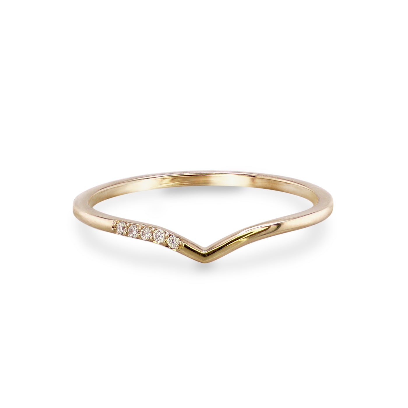 WISHBONE STACKABLE DIAMOND RING