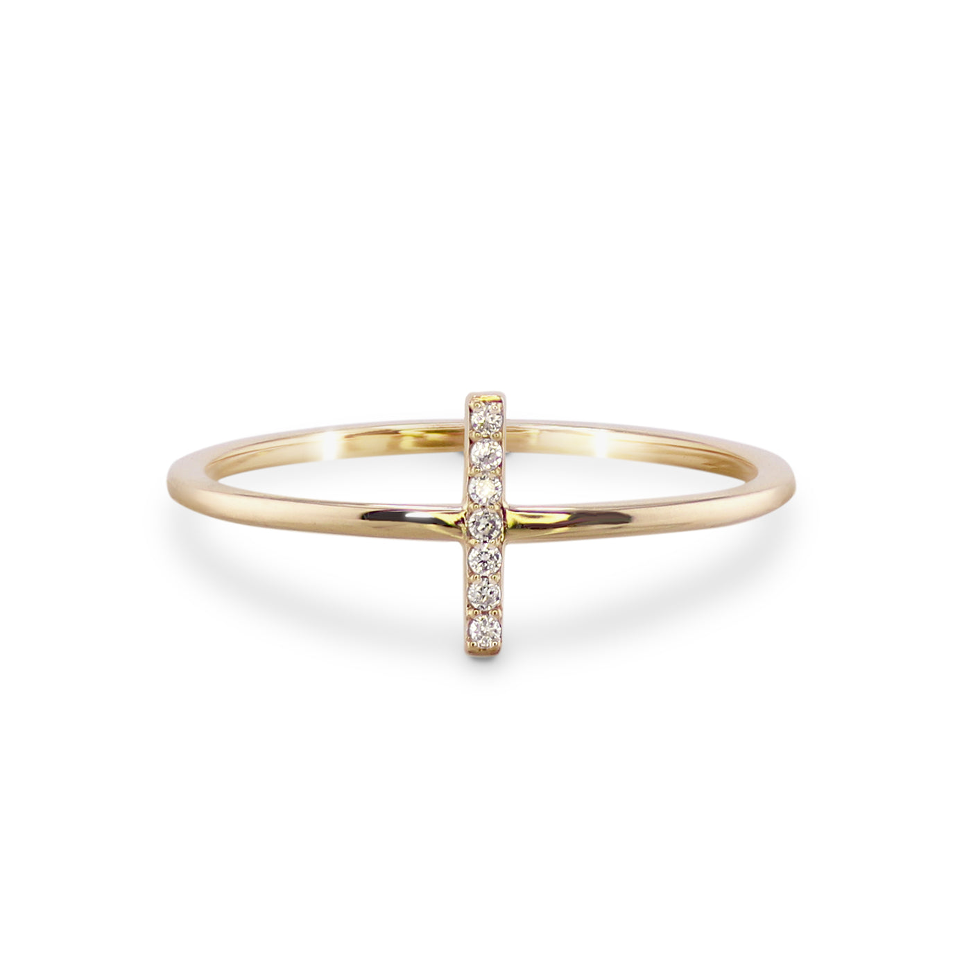 DIAMOND-ENCRUSTED LINE RING