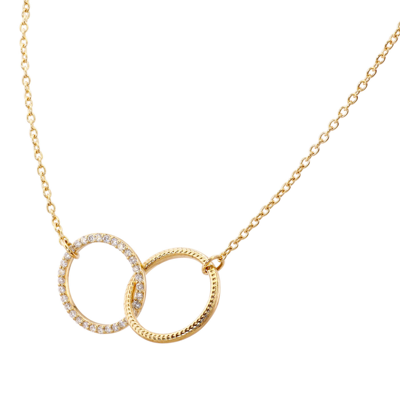 DOUBLE DIAMOND CIRCLE NECKLACE