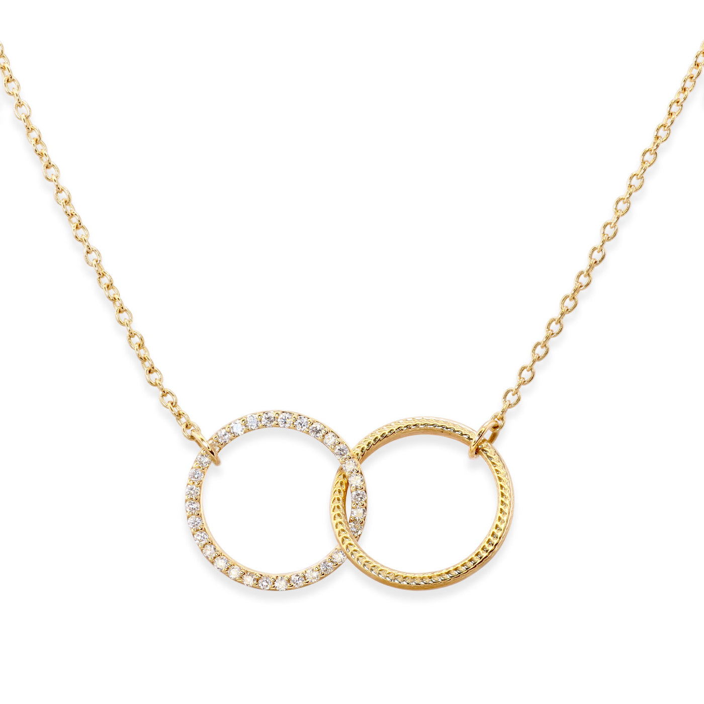 DOUBLE DIAMOND CIRCLE NECKLACE