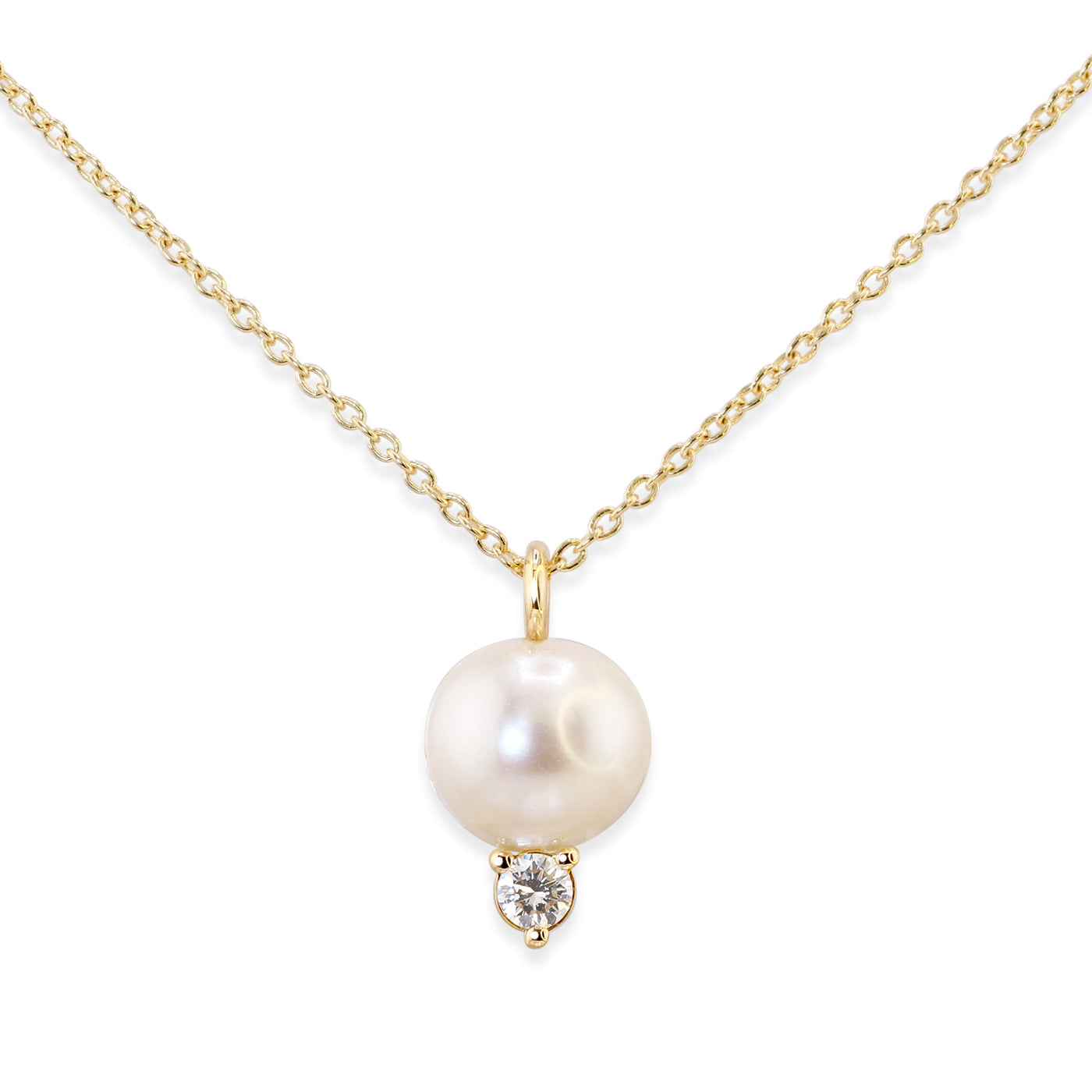 DIAMOND PEARL PENDANT NECKLACE