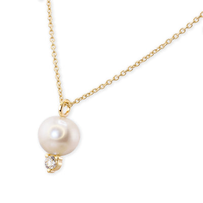 DIAMOND PEARL PENDANT NECKLACE