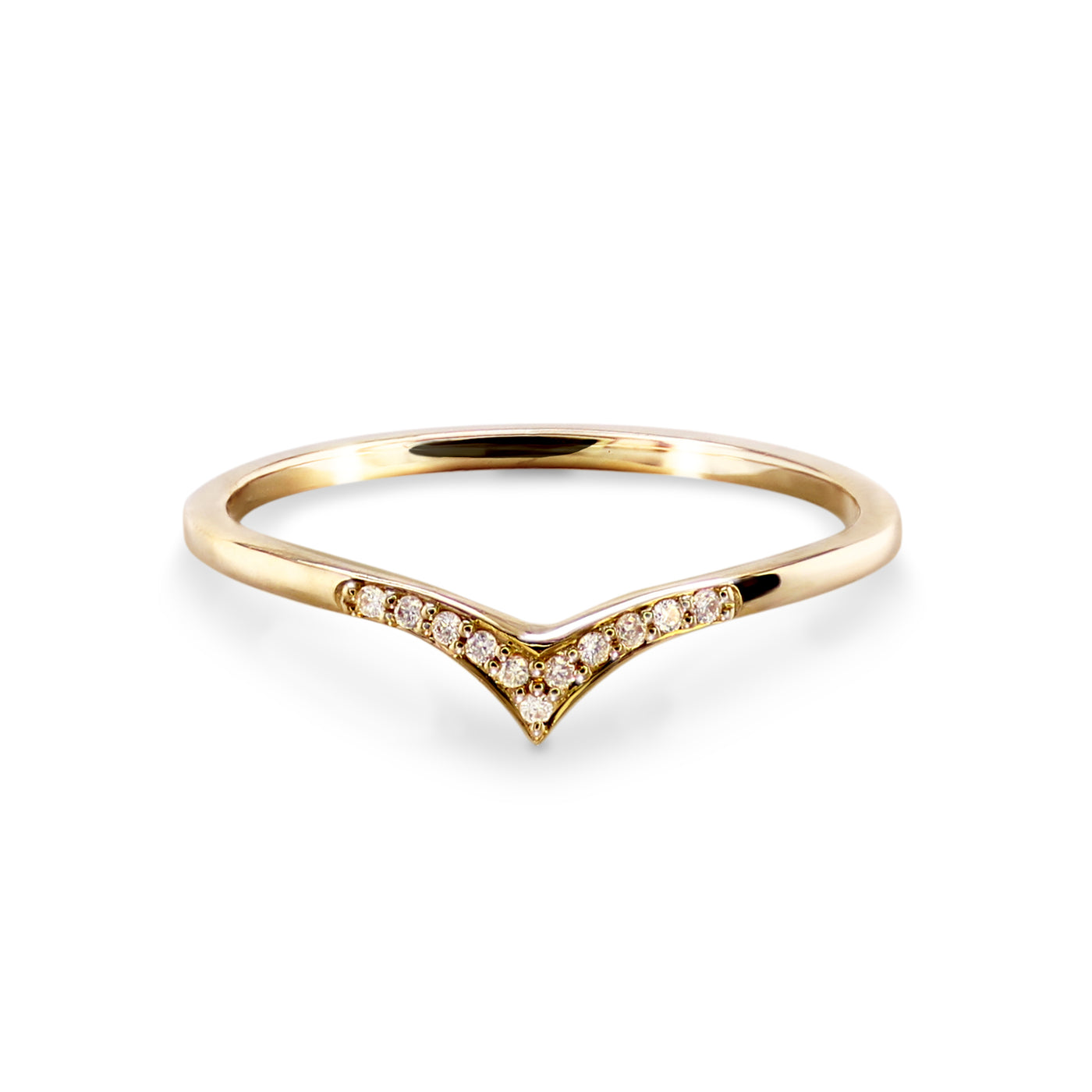 WISHBONE STACKABLE DIAMOND RING